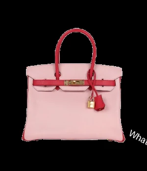 Hermès Birkin 30 Rose Sakura and Rose Extreme Chevre Gold Hardware — view 1