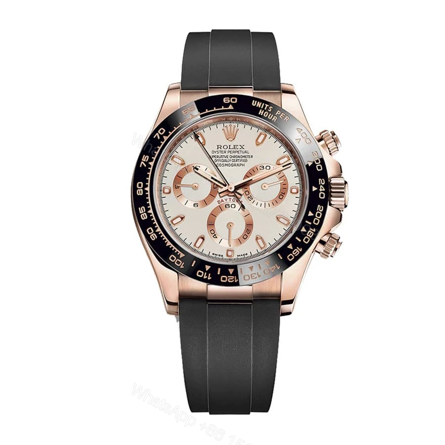 Rolex Cosmograph Daytona 116520 Super Clone: 40mm Steel Ivory Dial — view 1