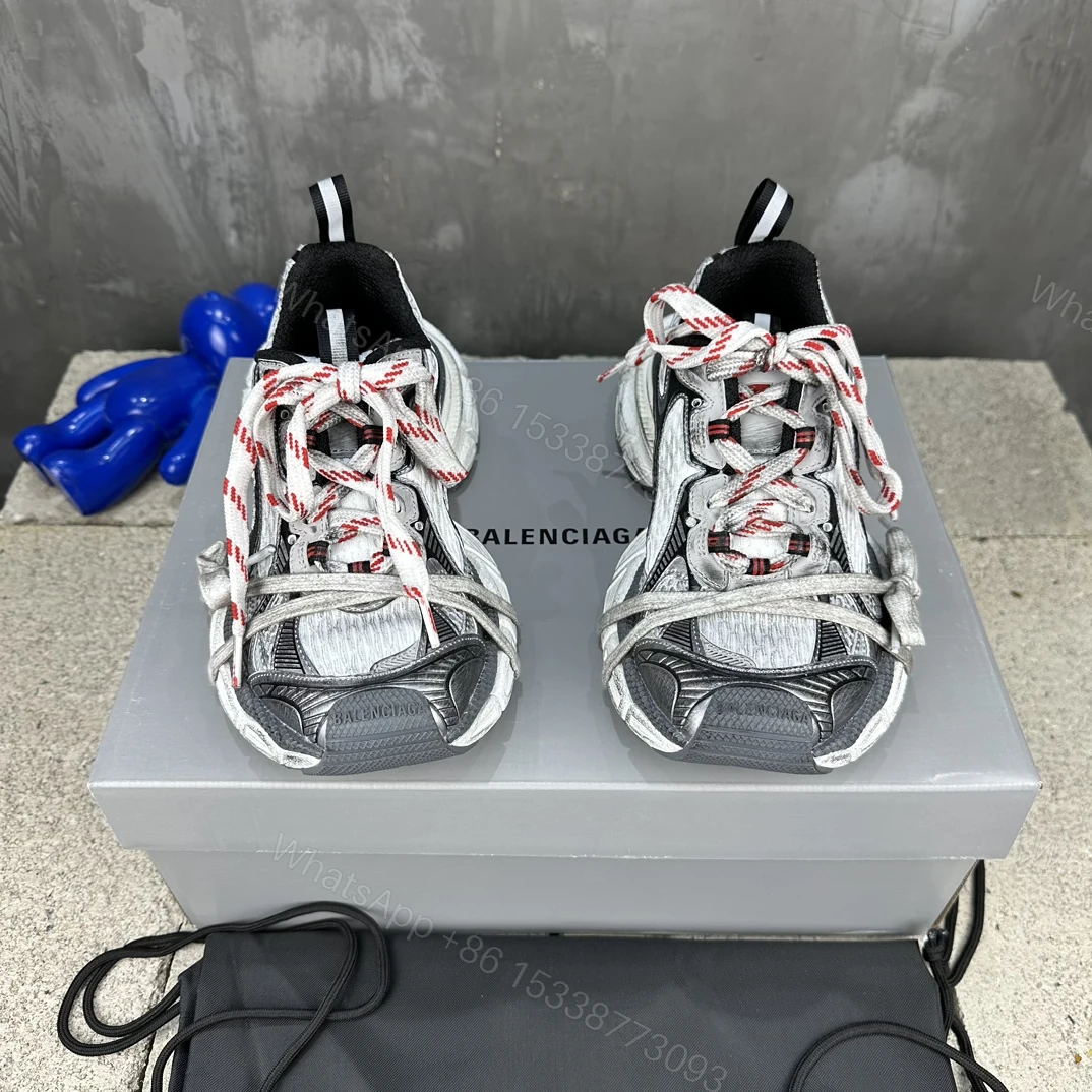 Balenciaga A貨老爹鞋紅黑編織鞋帶撞色造型感十足 — view 1
