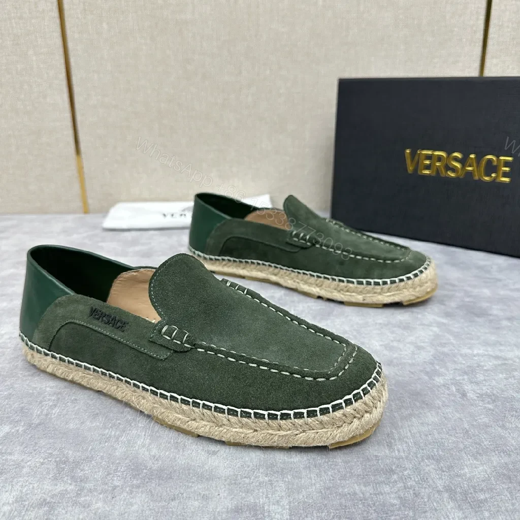 Green Suede Espadrille Loafers: Cushioned Daily Comfort — view 1