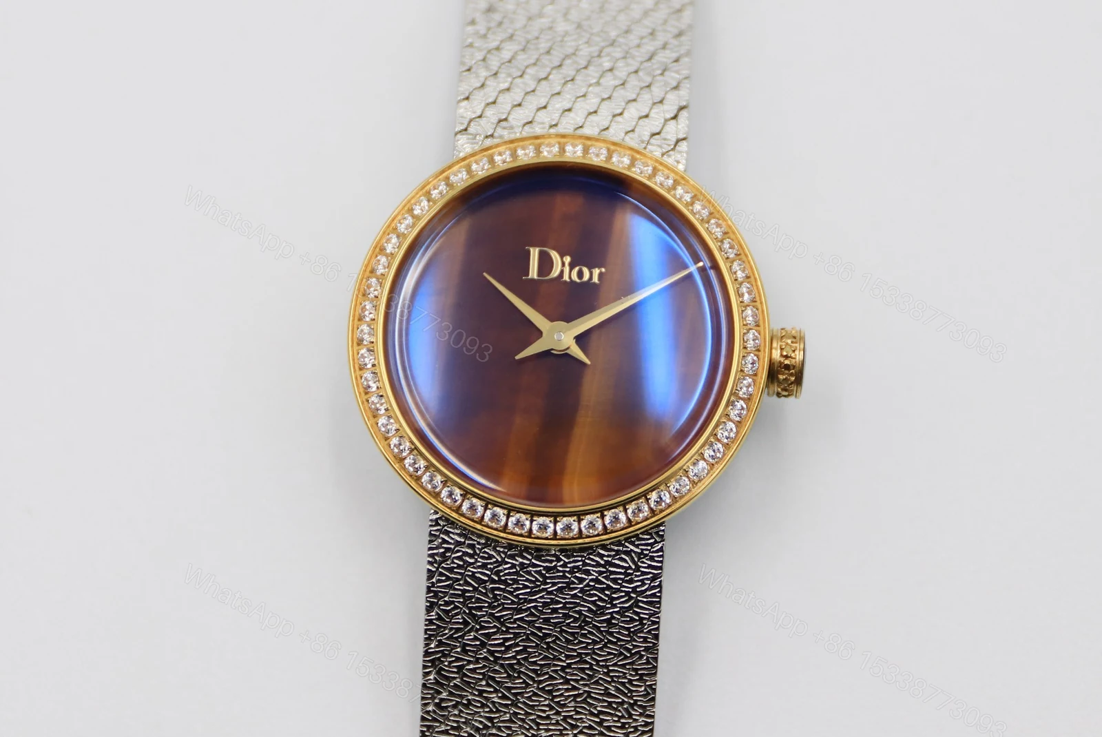 Dior高仿金邊琥珀面女士手錶晶透感優雅質感 — view 1