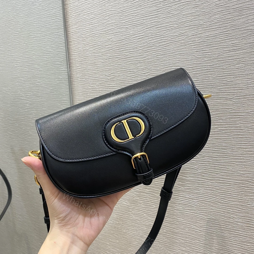 Dior A貨黑色CD Logo全皮革肩背包 個性魅力款 — view 1