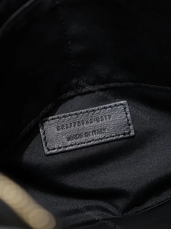 View 6 of Refined Black Patent Clutch â€” YSL Emblem, Luxe Night