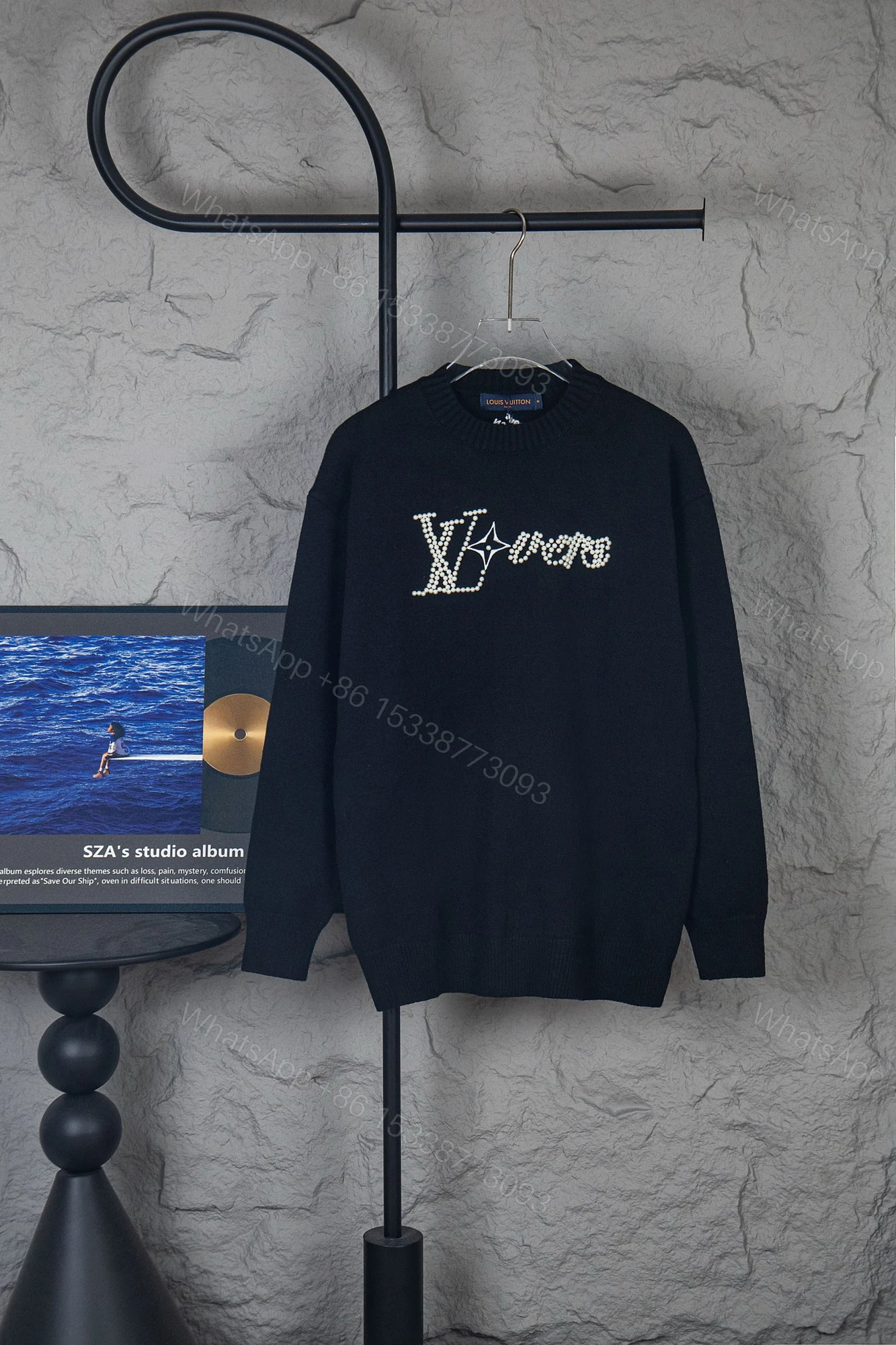 LV A貨男士LOGO刺繡針織長袖簡約百搭休閒上衣 — view 1
