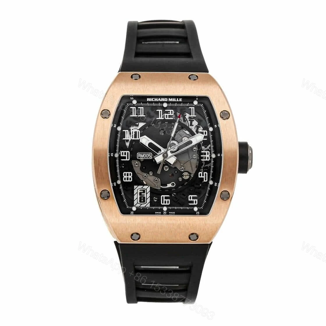 Richard Mille RM 005 Super Clone: AF Pink Gold Automatic Skeleton Dial — view 1