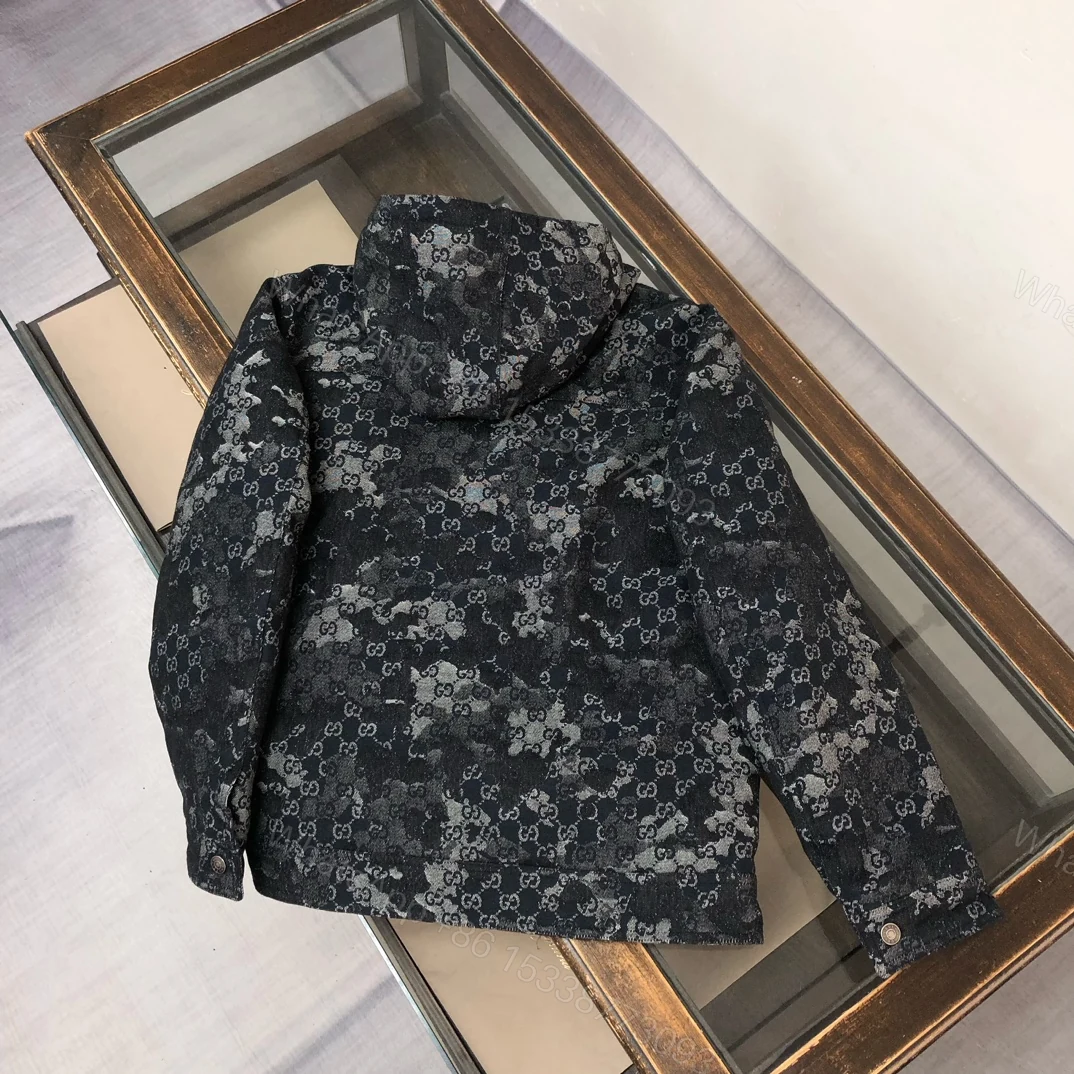 Gucci原單連帽外套藏藍迷彩GG提花設計 — view 1