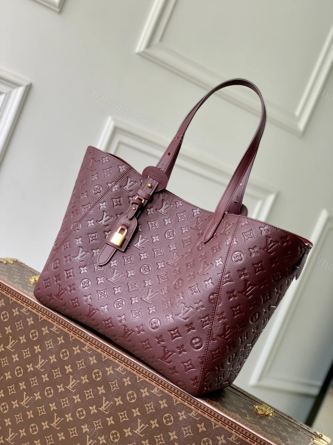 LV一比一紅棕壓花托特包 奢華精品限定款 — view 1