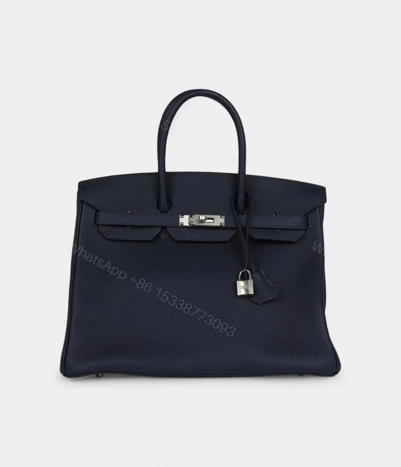 Hermès Birkin 35 Bleu Nuit Togo Palladium Hardware — view 1