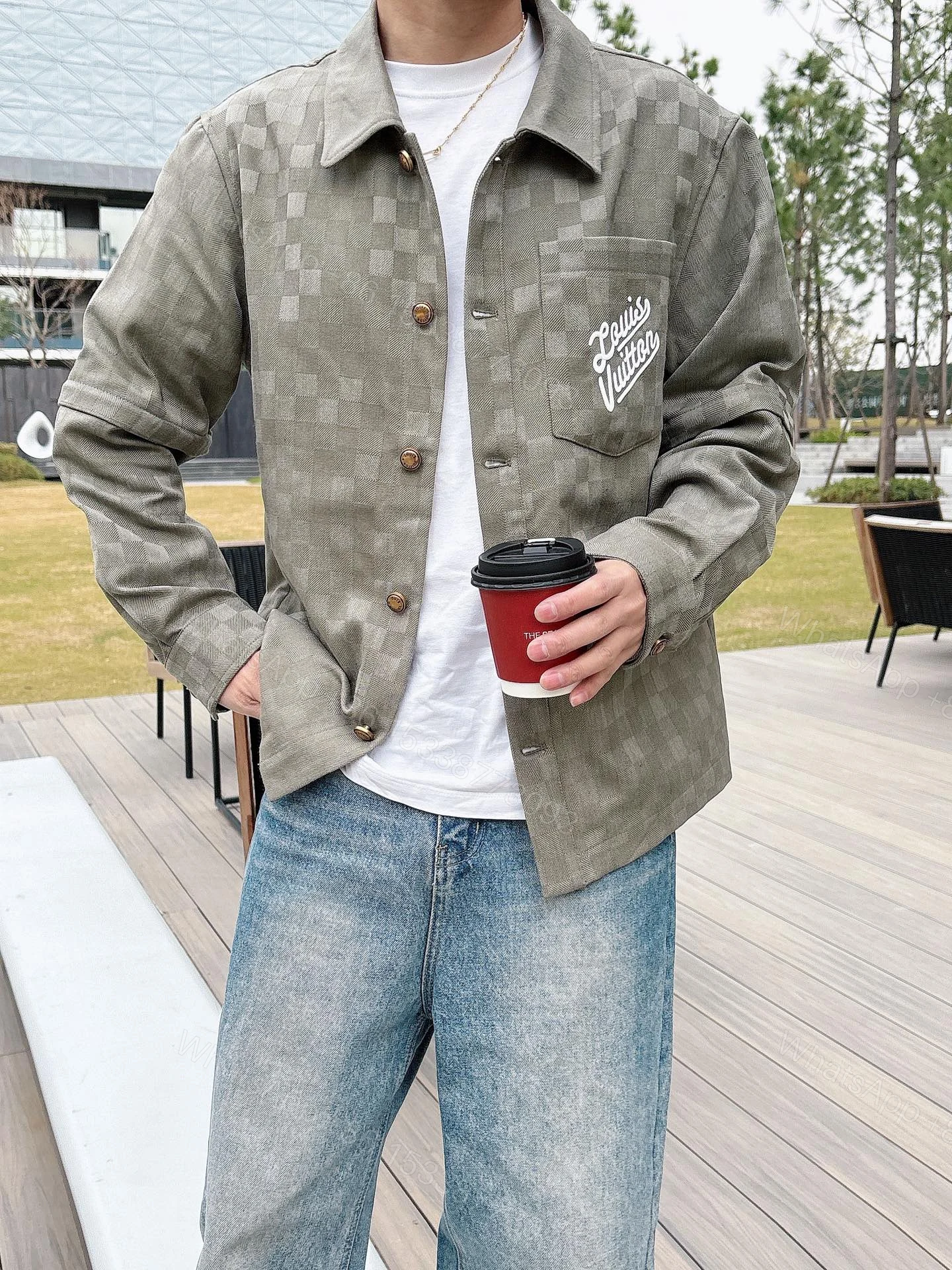 LV 一比一格紋休閒外套 時尚百搭 男士必備 — view 1
