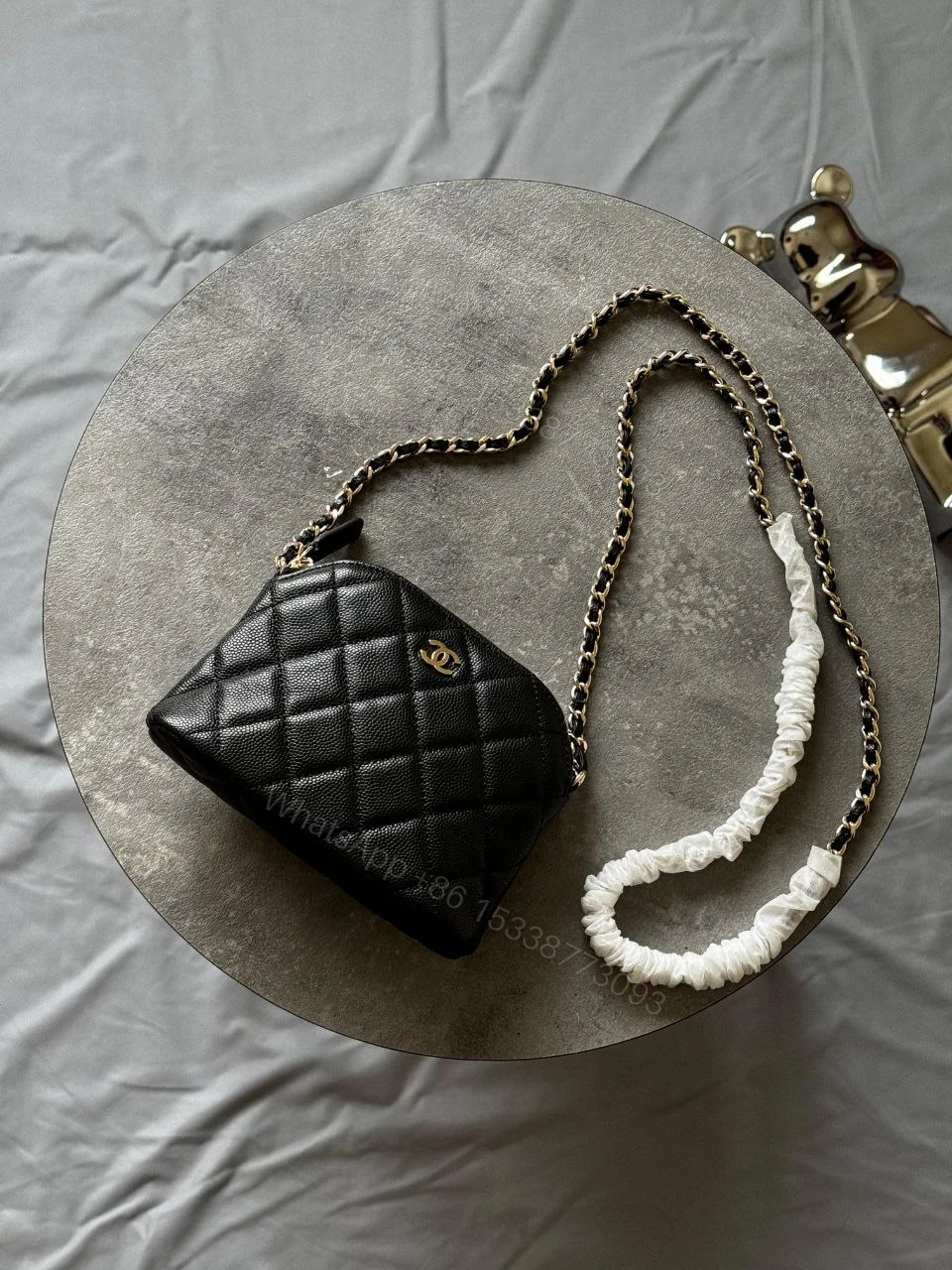 Chanel Caviar Quilted Classic Clutch With Chain — view 1