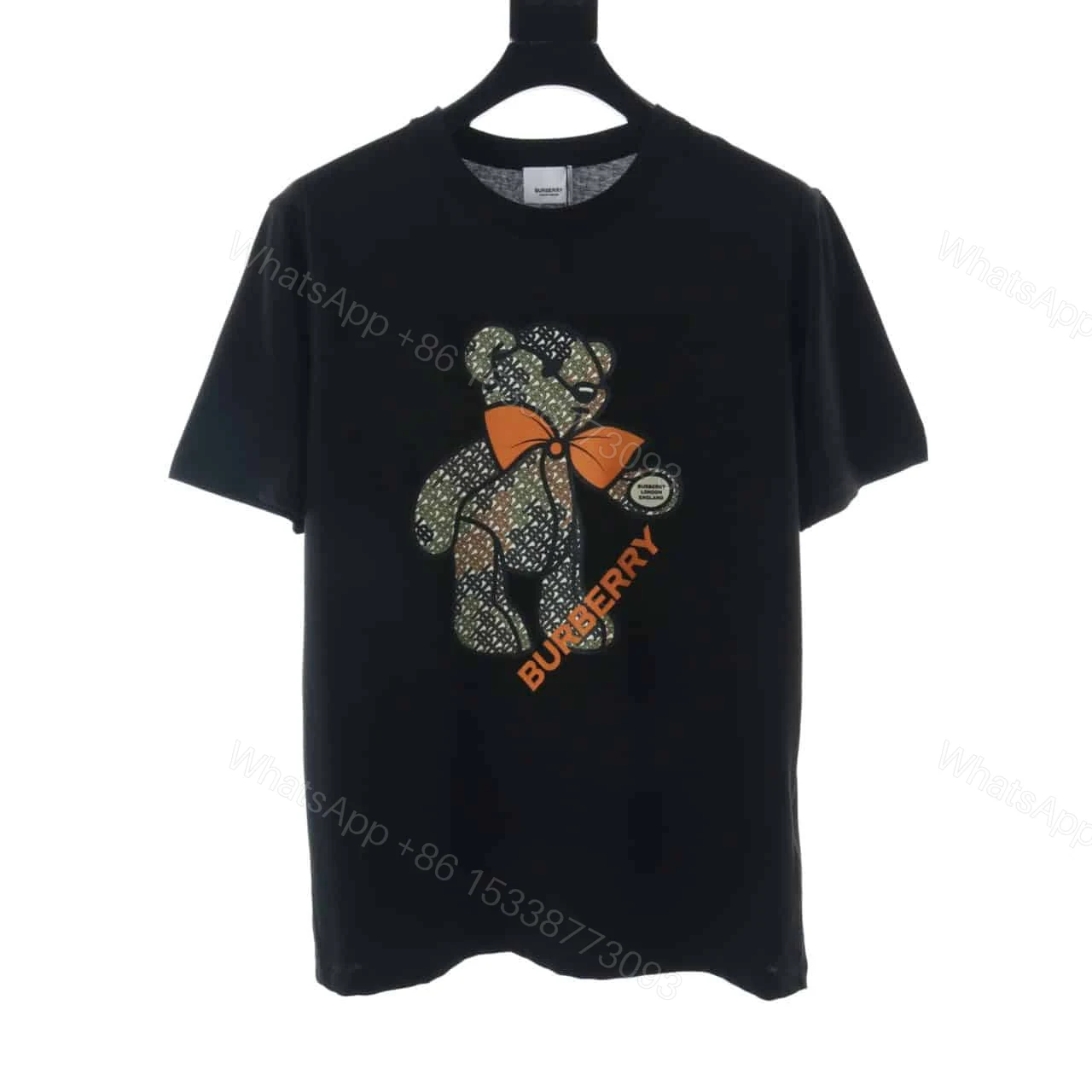 BURBERRY BOW BEAR PRINT SHORT BLACK SLEEVE — view 1