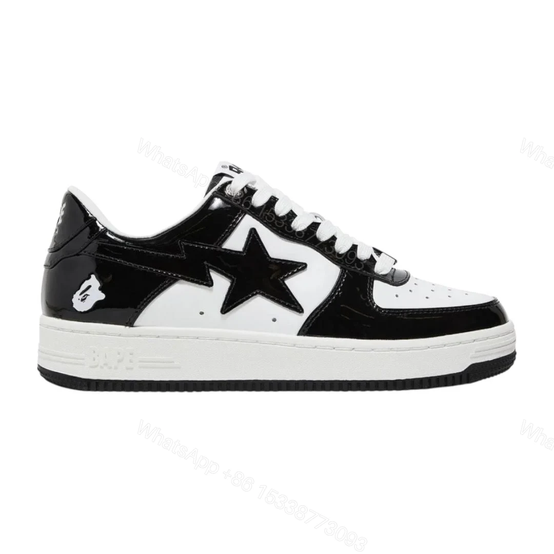 A Bathing Ape Bape Sta Low Black White — view 1