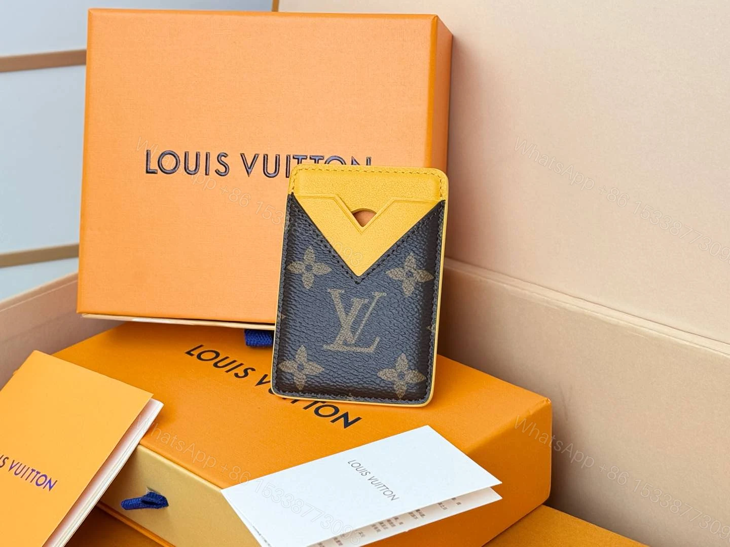 LV精品仿製M12853黃拼Monogram名片夾卡夾時尚小皮件卡包推薦 — view 1