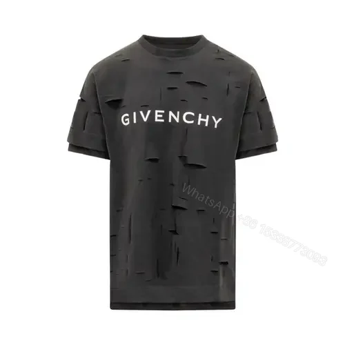 Givenchy Distresses Cut-Out Oversized T-Shirt — view 1