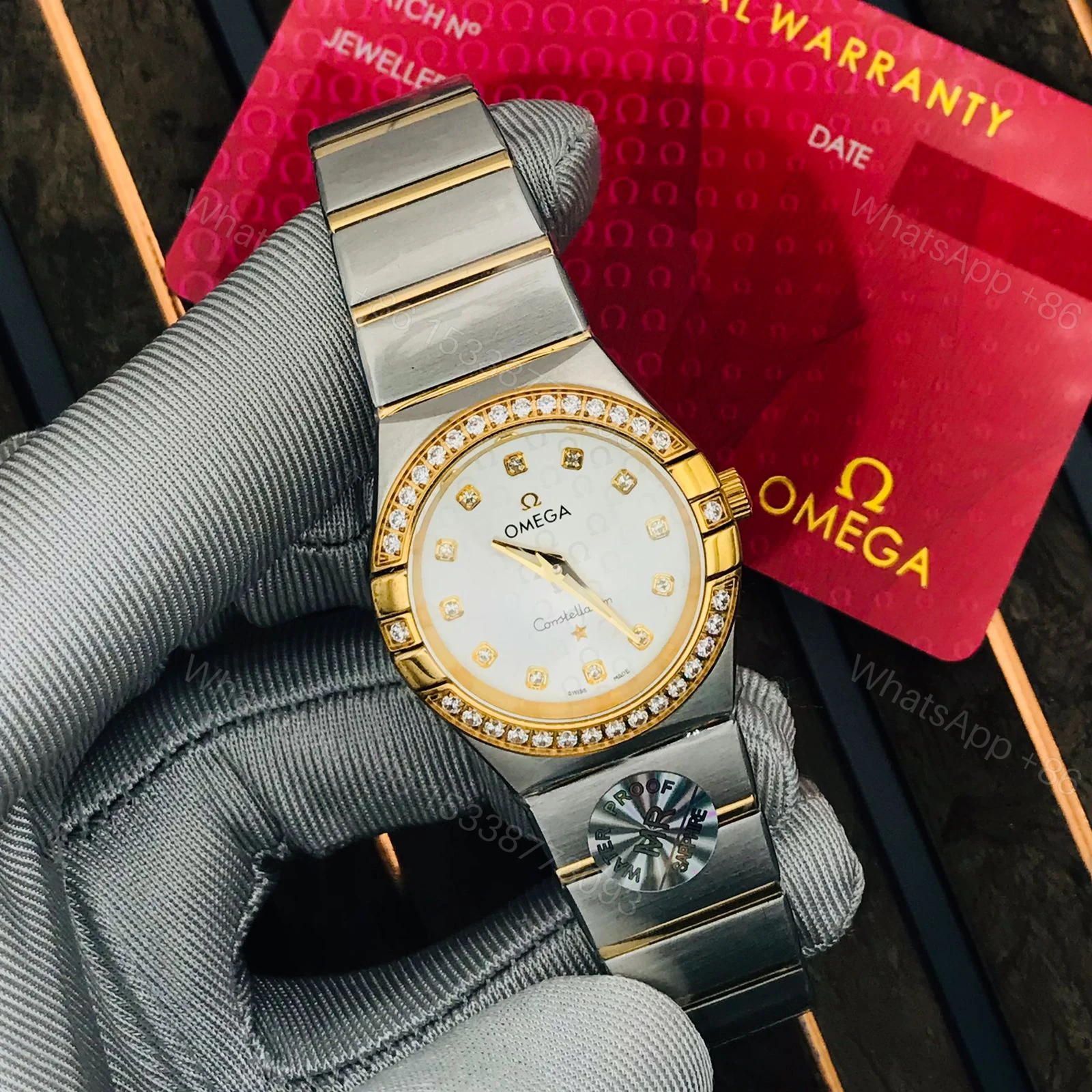 Woman’s Omega Constellation wrist watch — view 1