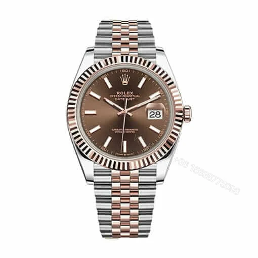 Rolex Datejust 41 126331 Super Clone : Everose Rolesor Chocolate Dial Jubilee — view 1