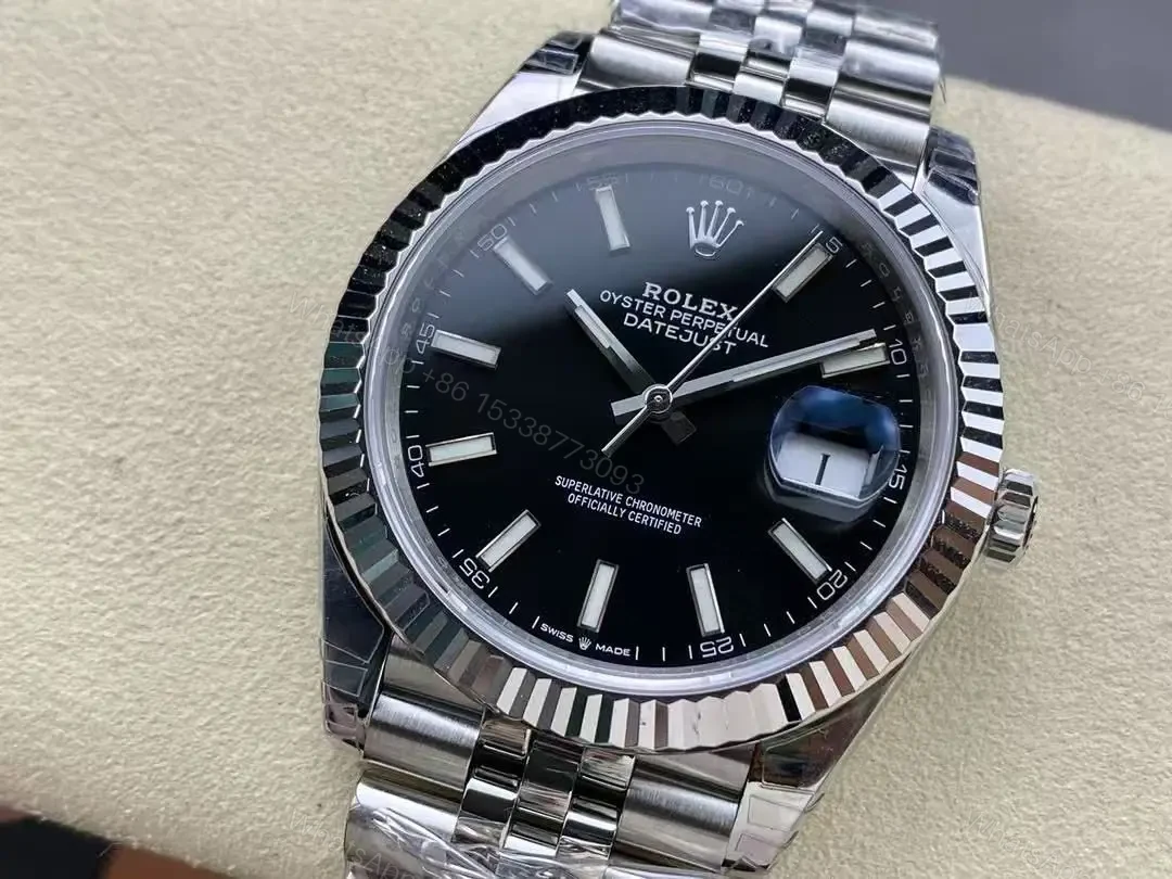 View 6 of Rolex Datejust 126234 Black Dial Replica clone