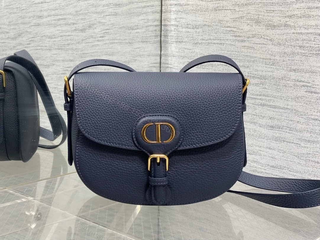 Dior 一比一深藍Bobby半月包 女士簡約日常百搭皮革包款 — view 1