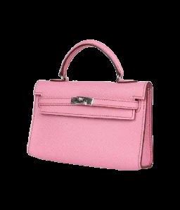 Hermès Micro Kelly 20 Bubblegum Epsom Palladium Hardware — view 1