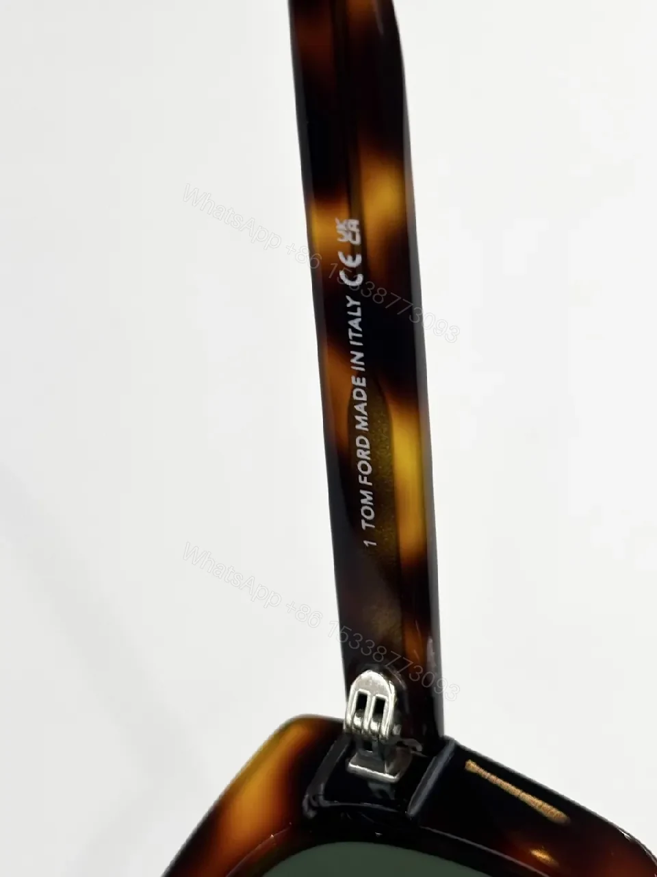 View 7 of Rose-Gold Acetate Sunglasses: Bold Square, Polarized Shine