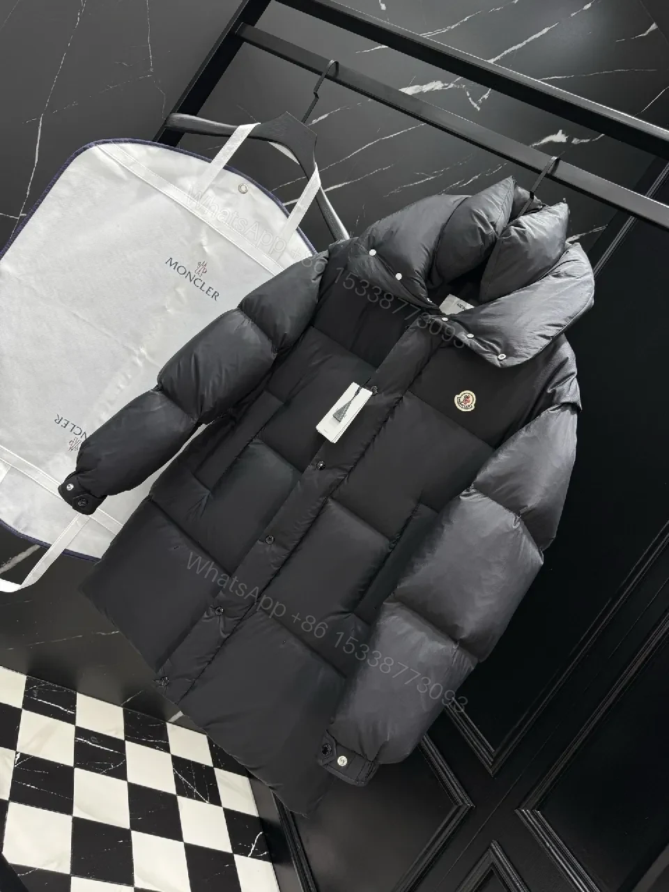 View 6 of Ultra-Soft Down Parka with Continental Hood – Luxury Quilted Puffer
