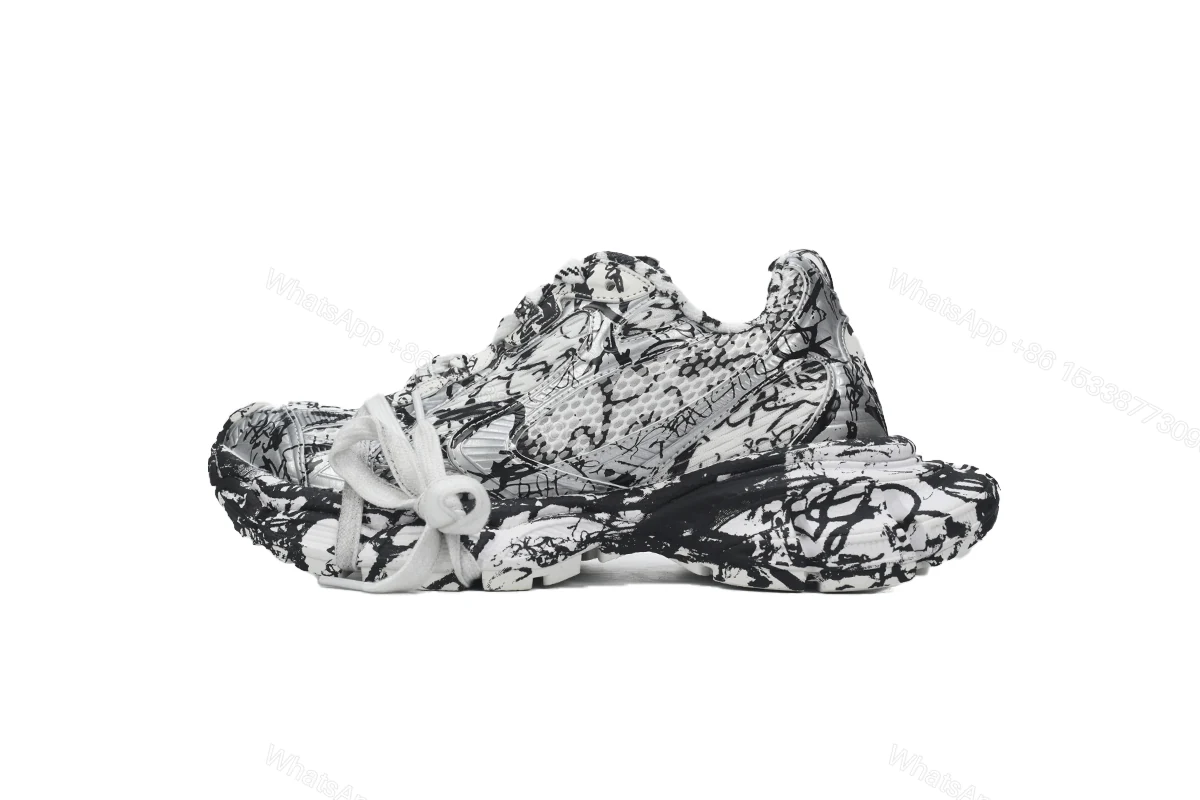 View 6 of Balenciaga 3XL Luminous White Graffiti 734731 W3XDC 0135