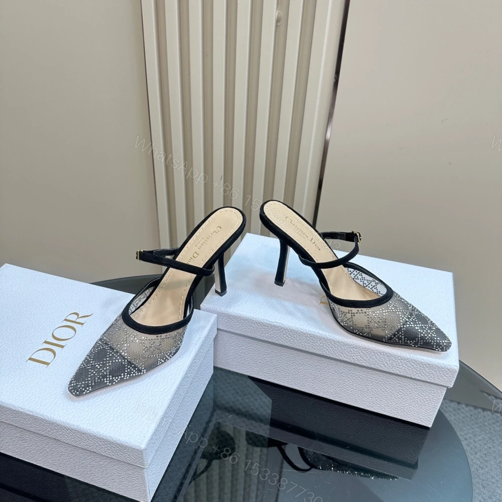 View 5 of 高仿Dior*Capture系列KCV297尖頭塔扣高踭鞋10CM黑色免檢版