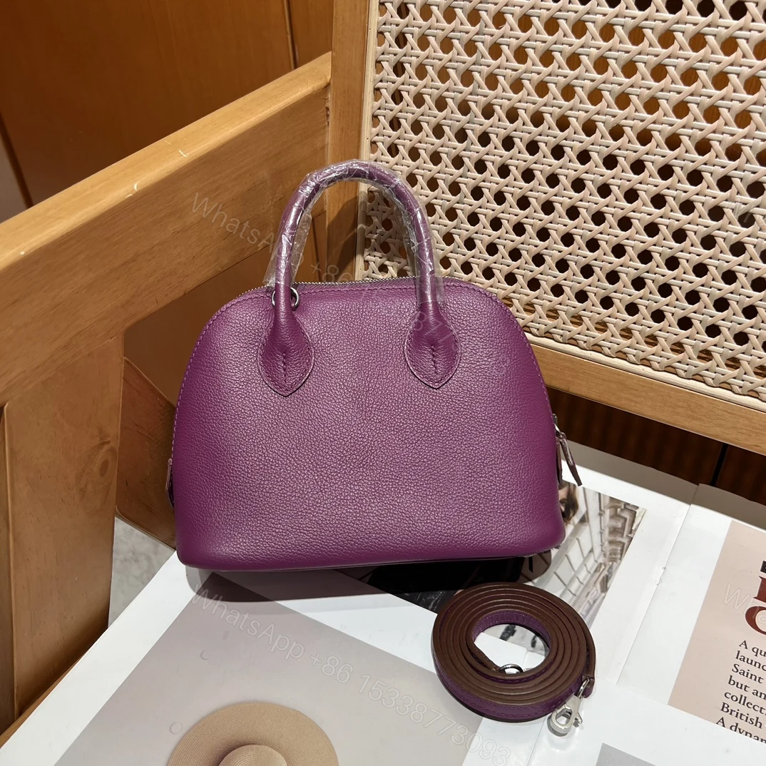 Hermes 原單 女款 Bolide 手提包 紫色潮流款 — view 1