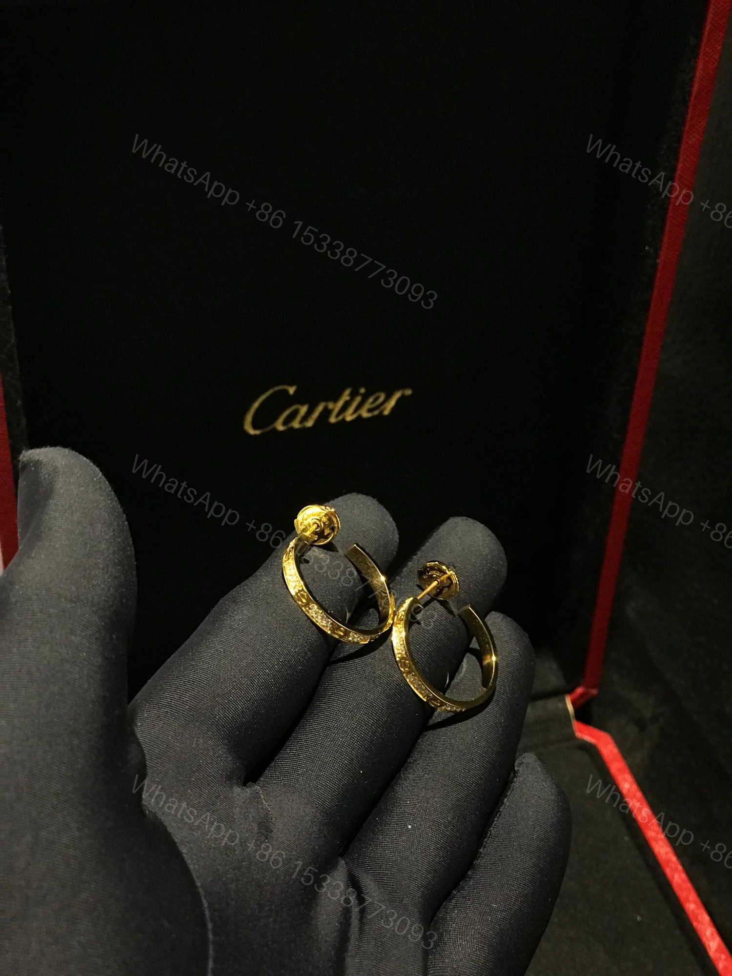 Cartier Gold Hoop Earrings Replica — view 1