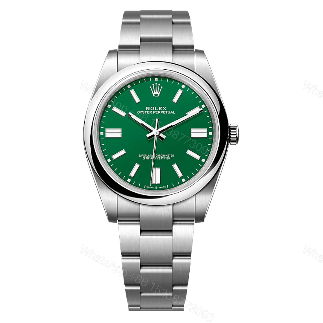 Rolex Oyster Perpetual Green Dial Replica — view 1