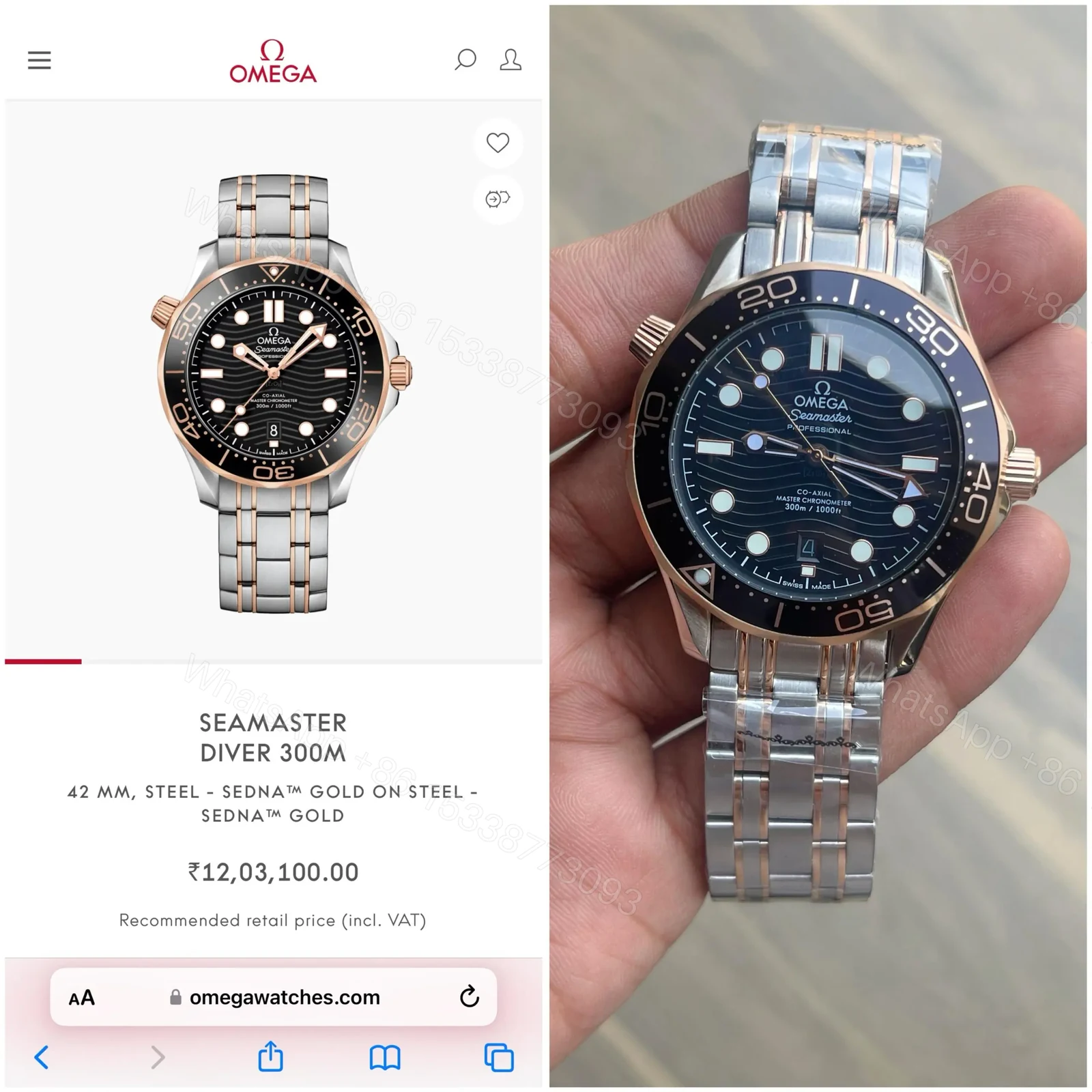 Omega Diver 300M Edition Watch — view 1