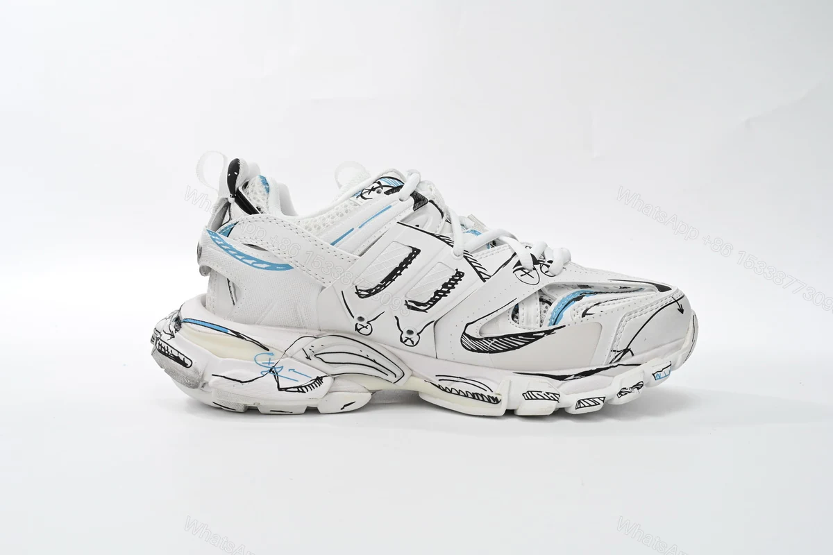 View 5 of Balenciaga Track. Black Graffiti Art 542436 W3SRA 9014