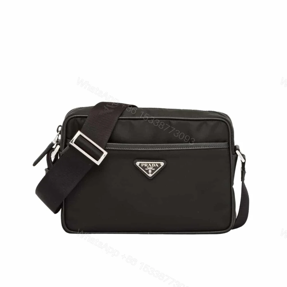 Prada Triangle Logo Re Nylon And Saffiano Black 24Cm — view 1
