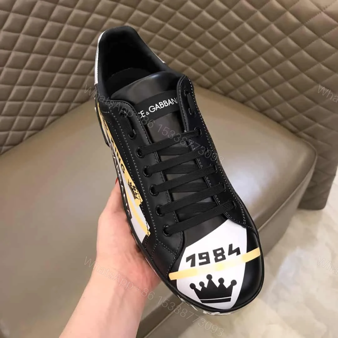 View 8 of DOLCE & GABBANA PORTOFINO SLIP-ON SNEAKERS IN PRINTED CALFSKIN – DG33