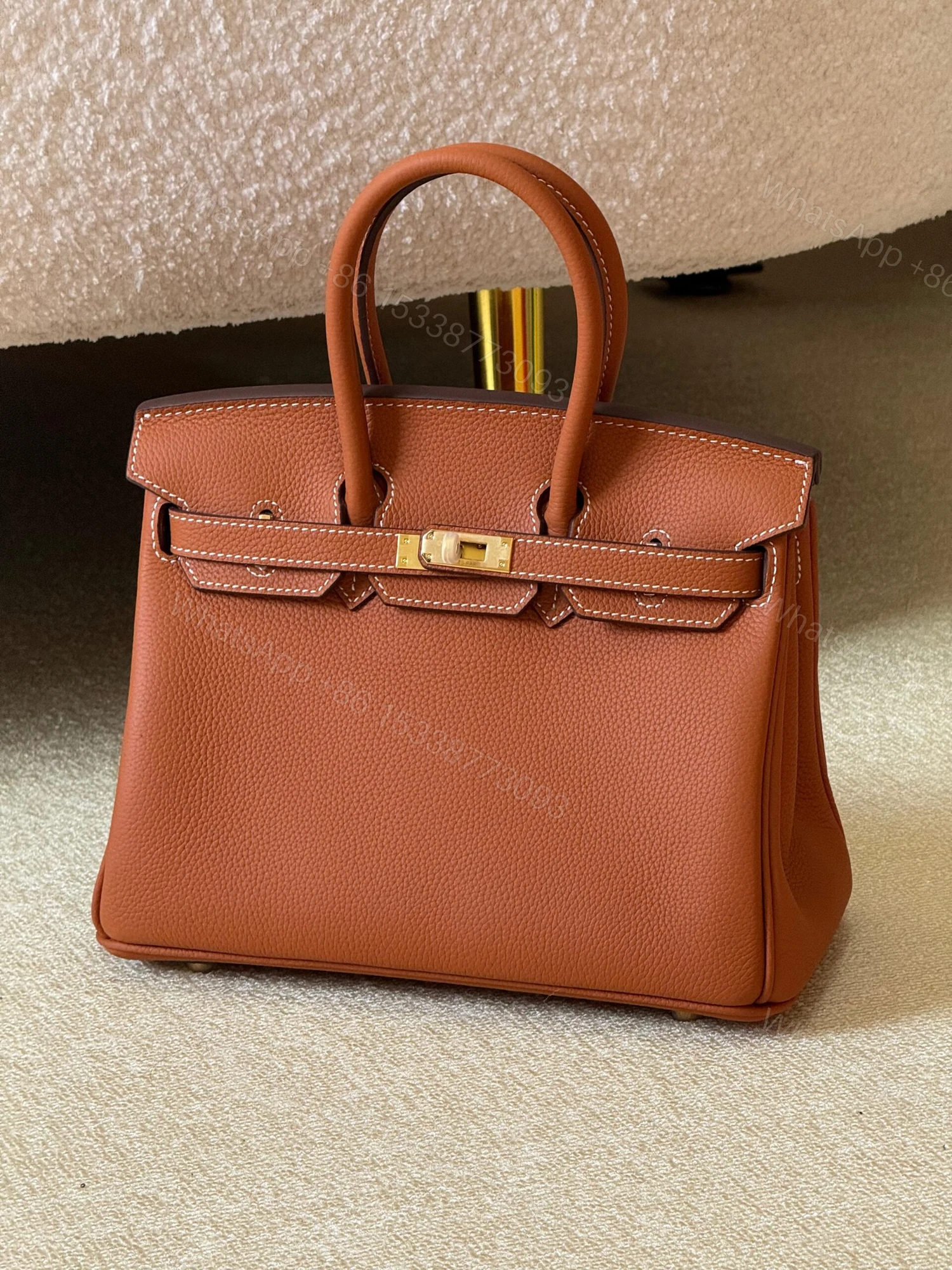Hermès Birkin 25 bag in Gold Togo Leather with Gold Hardware — view 1