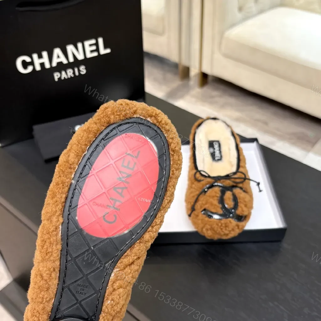 View 5 of Cozy Faux Shearling Moccasins: Luxe Logo Detail Shoes