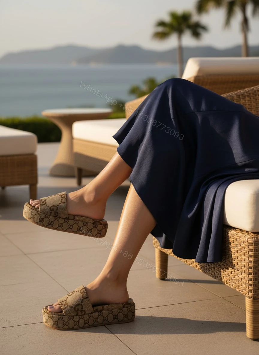 First Copy Gucci Ladies Platform Slippers — view 1