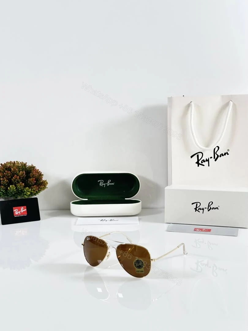 First Copy Rayban Aviator 3026 Gold Brown — view 1
