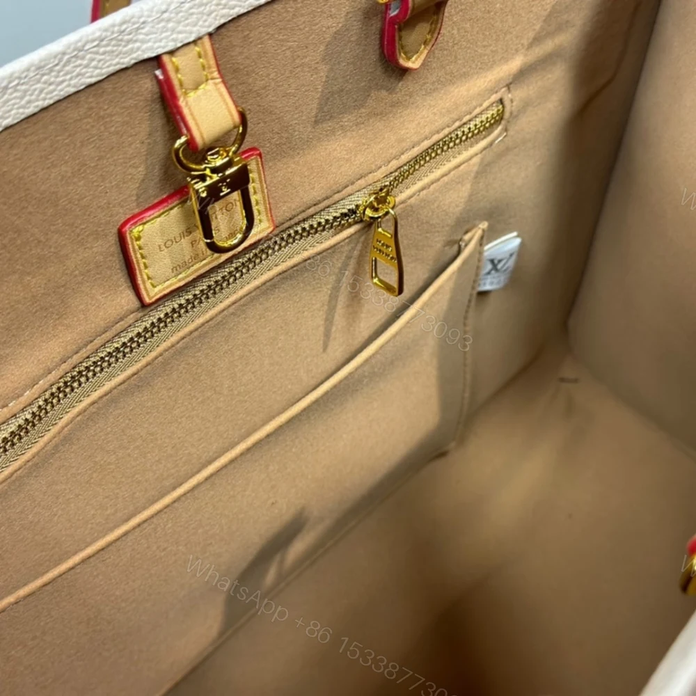 View 8 of Louis Vuitton Onthego MM Monogram Canvas Beige 35Cm M46912