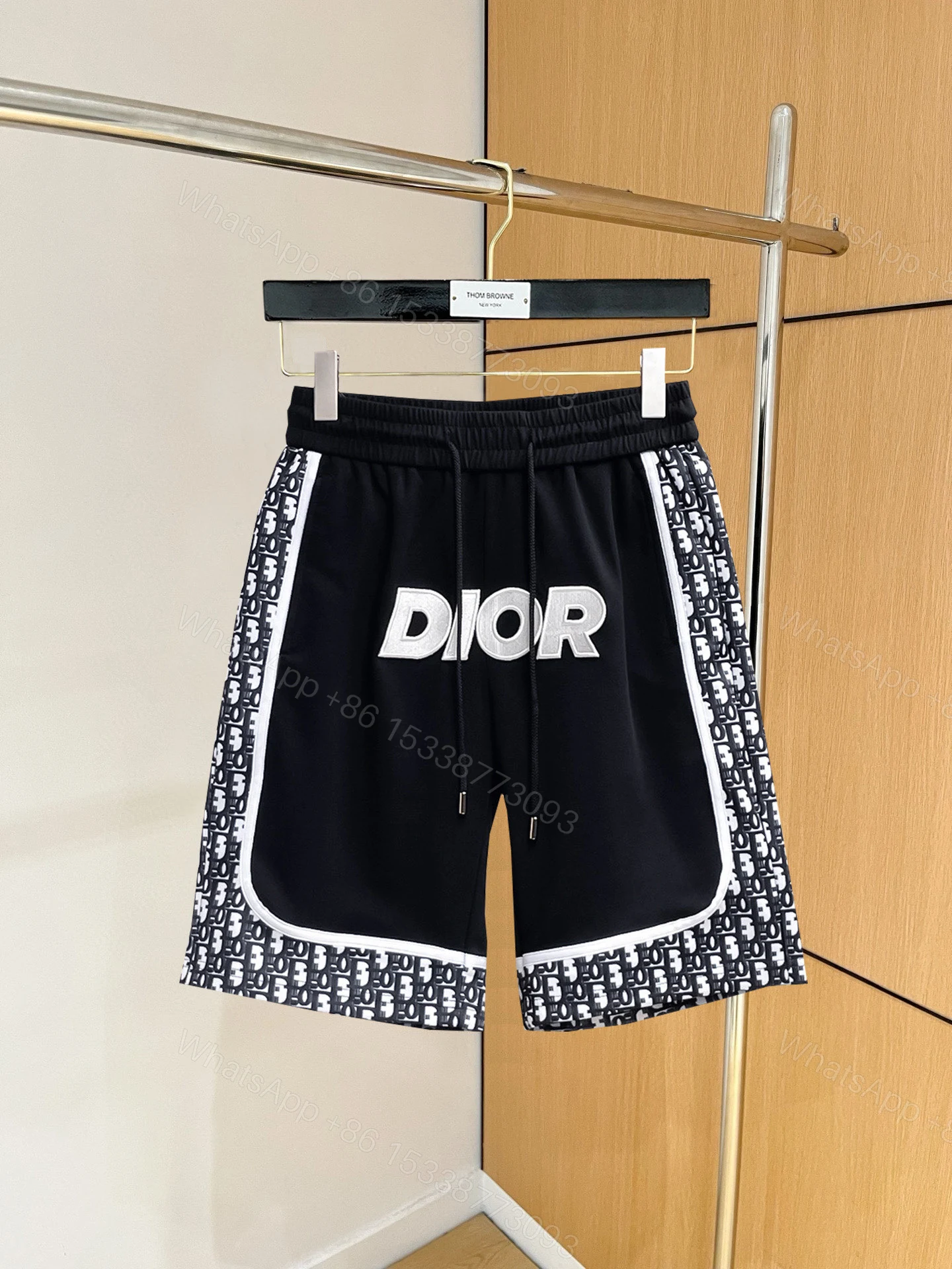 Dior原單拼色刺繡運動休閒短褲男士百搭五分褲 — view 1