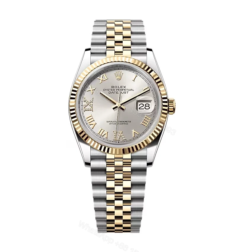 Rolex Datejust Silver Roman Diamond Dial 126233-0031 36 mm — view 1
