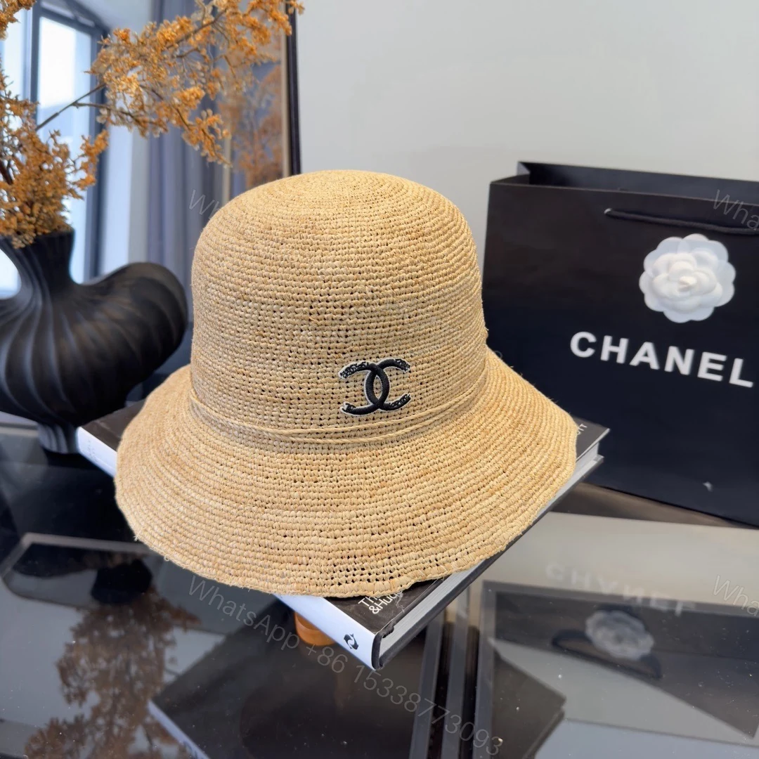 Chanel高仿草編漁夫帽女夏季防曬透氣小香風度假百搭款 — view 1