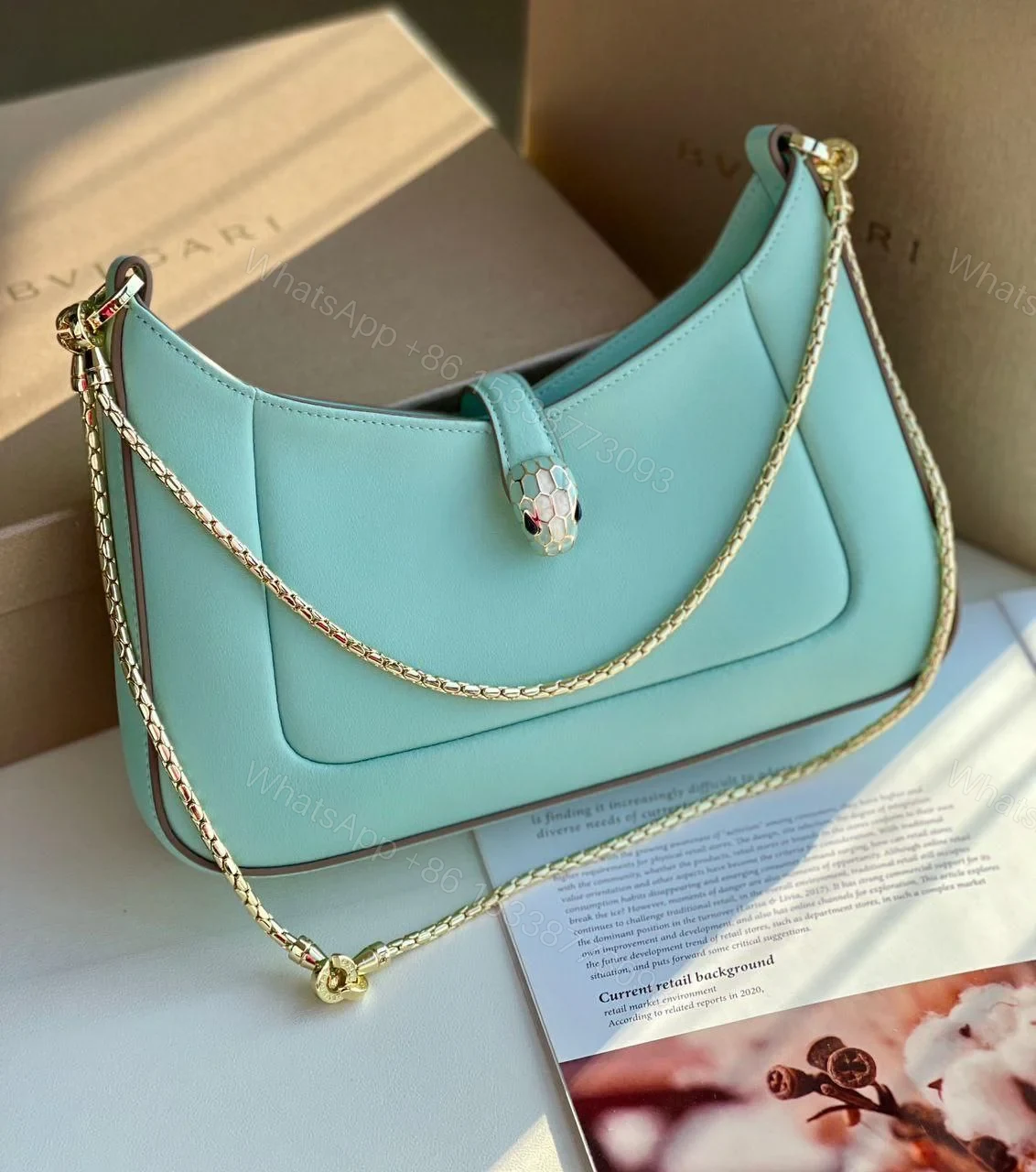 Design Small Leather Serpenti Baia Shoulder Bag – Dubai Fashion LUX — view 1