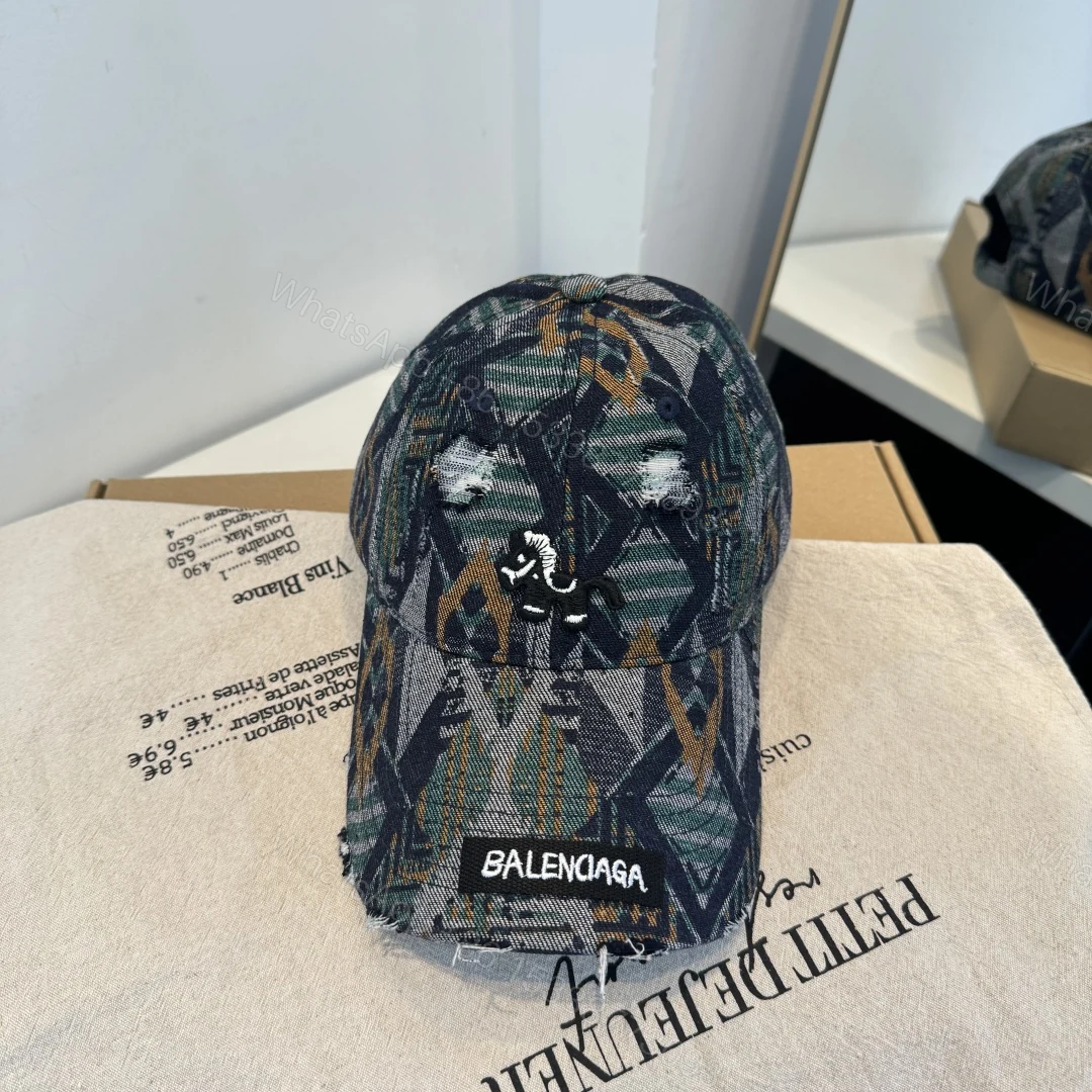 Balenciaga原單男女款復古印花棒球帽做舊設計百搭潮流帽 — view 1