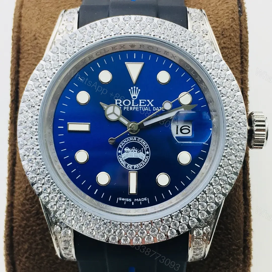Fake Rolex Submariner Blue Oysterflex Premium Rubber Strap 40MM 116660-ROLEX-SUB-BLUE-OYS40 — view 1