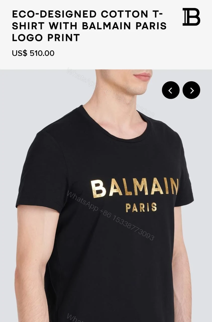 Balmain Premium Crew Neck T-Shirt Black First Copy | AAA+ Replica — view 1