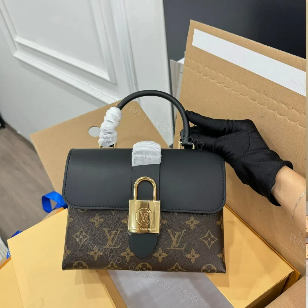 Louis Vuitton LV Locky BB Monogram Mix Black Brown Handbags 20×7.5x16cm — view 1