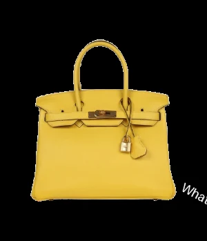 Hermès Birkin 30 Jaune de Naples Novillo Gold Hardware — view 1