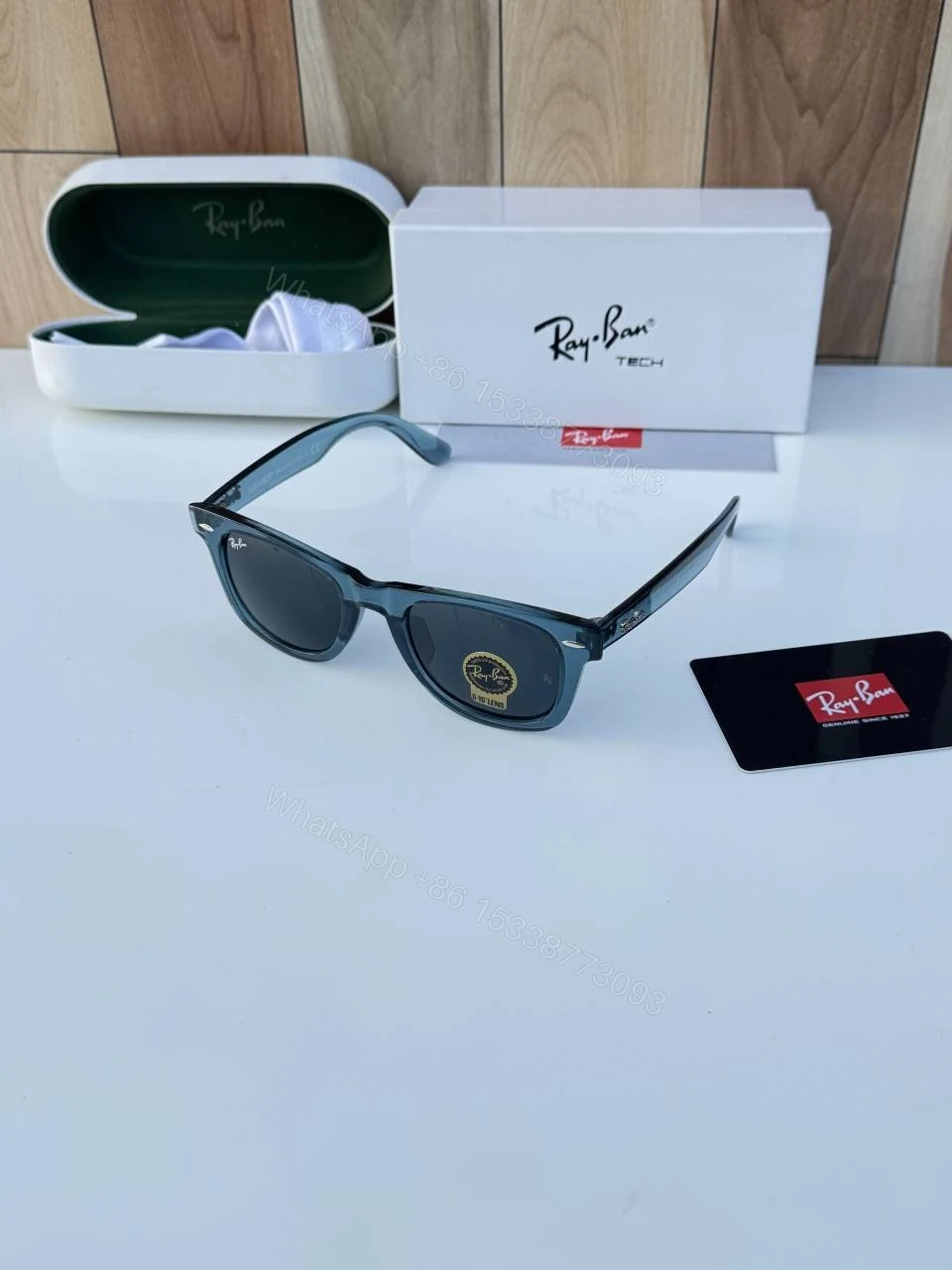 First Copy Ray Ban 2140 Blue Black Luxury Designer Sunglasses UV Protected Premium Eyewear — view 1