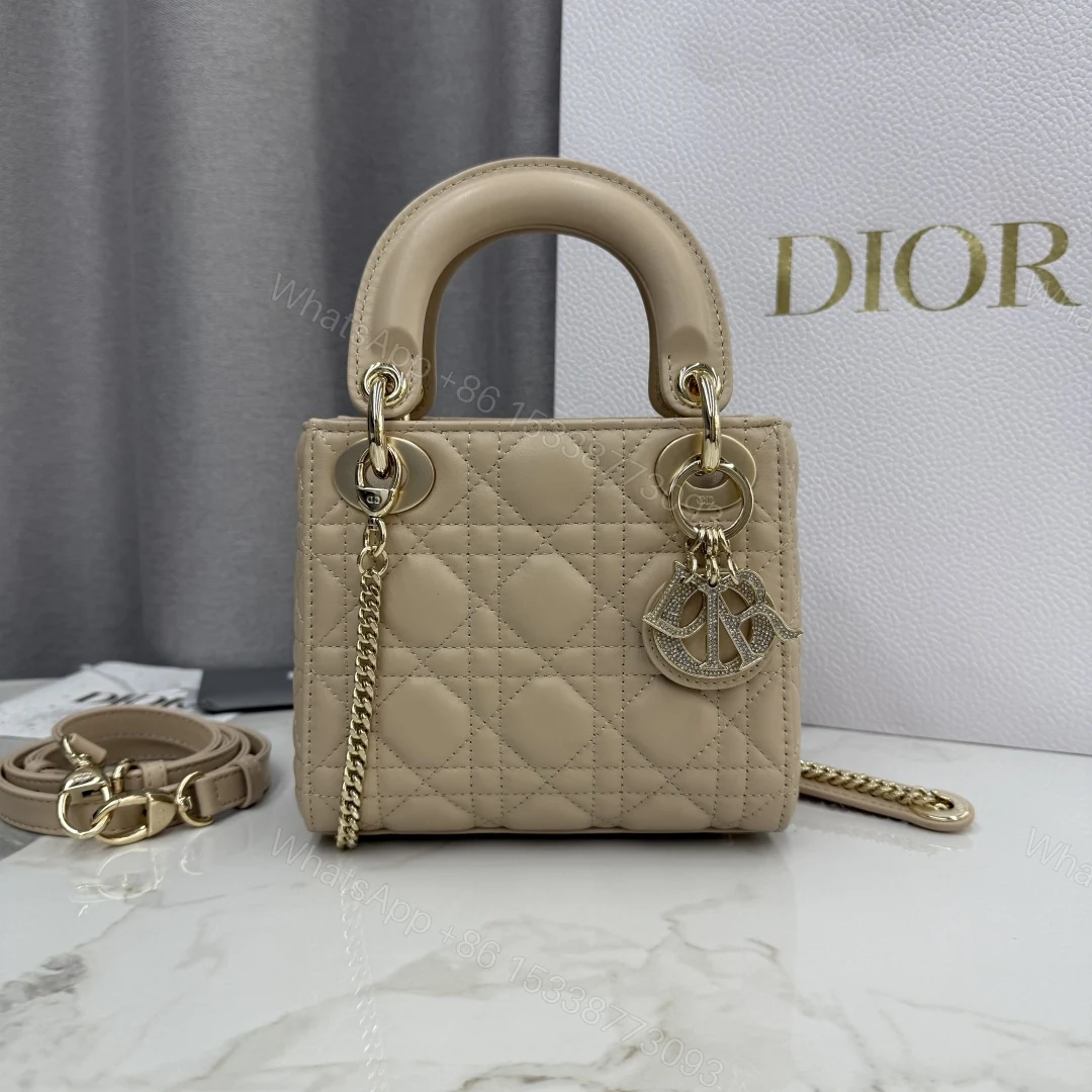 Dior高仿裸杏Lady Dior女用手提包百搭色人氣實穿推薦 — view 1